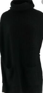 Black 3x Dennis Basso poncho sweater💎